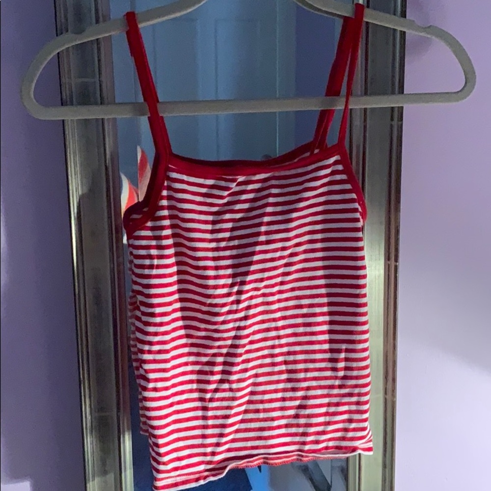 striped brandy melville crop top